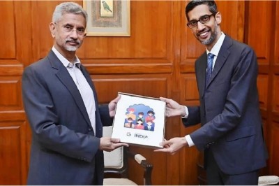 गूगल CEO पिचाई ने विदेश मंत्री जयशंकर से की मुलाकात, भारत के डिजिटल परिवर्तन पर हुई चर्चा
