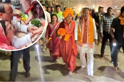 Mathura: बांके बिहारी मंदिर पहुंचे MP के सीएम शिवराज सिंह चौहान