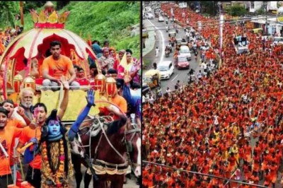 डाक कांवड़ ने ध्वस्त किया ट्रैफिक प्लान, दिल्ली-देहरादून हाइवे पर लगा छह किलोमीटर लंबा जाम