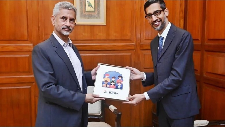 गूगल CEO पिचाई ने विदेश मंत्री जयशंकर से की मुलाकात, भारत के डिजिटल परिवर्तन पर हुई चर्चा