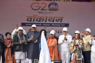 UP: जी-20 समिट के लिए वॉकथन: लखनऊ में सीएम योगी ने दिखाई हरी झंडी