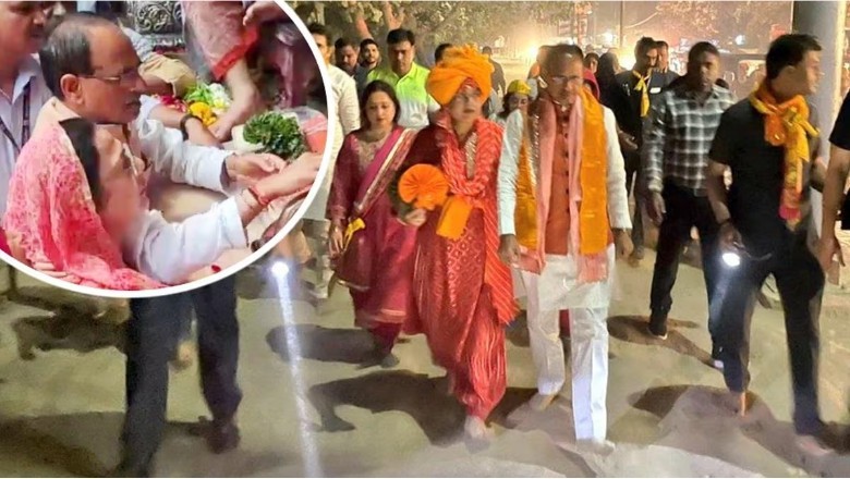 Mathura: बांके बिहारी मंदिर पहुंचे MP के सीएम शिवराज सिंह चौहान