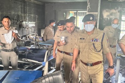 अस्पताल के आईसीयू में लगे एसी में ब्लास्ट होने के चलते हुई थी आगजनी की घटना